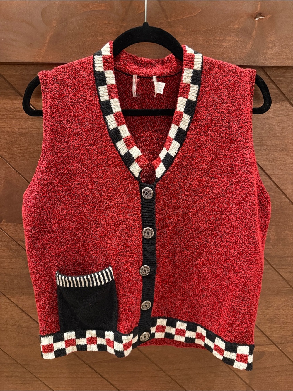Vintage checkered vest